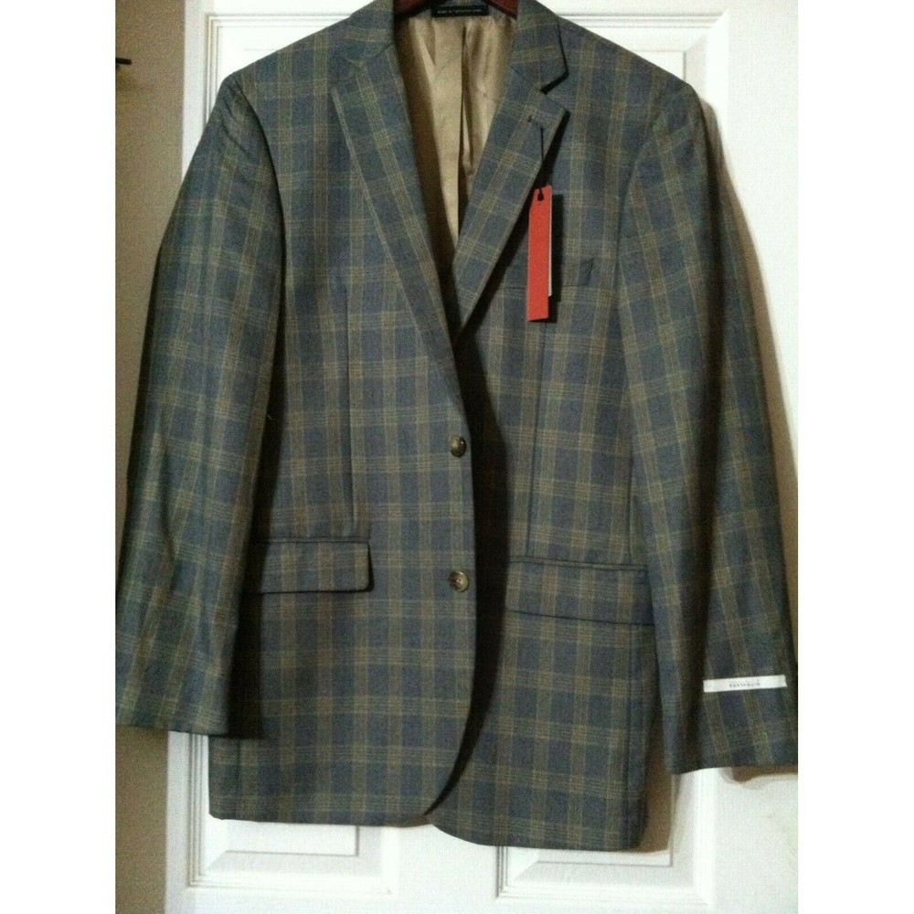 PERRY ELLIS MENS NEW MLTCLR 65%POLYESTER35%RAYON SPORT COAT JACKET BLAZER 40R